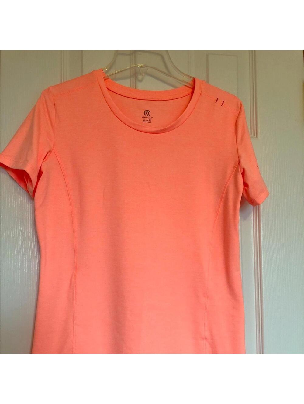 C9 Athletic Tee Muted Peachy Pink Activewear Workout Top Athleisure